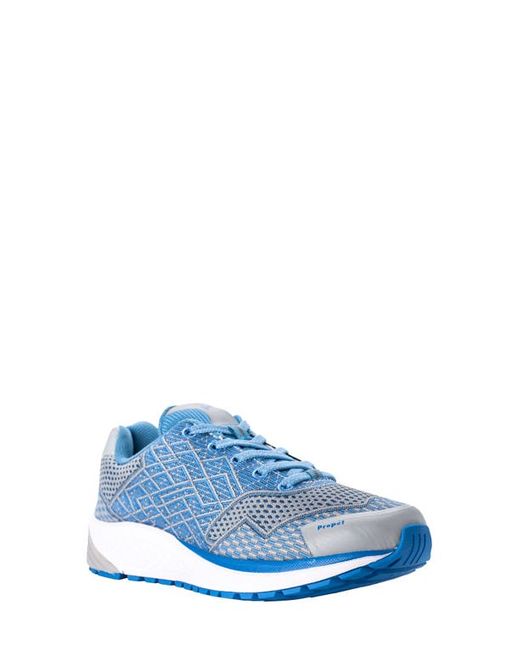 Propét One Lace-Up Sneaker in Blue Fabric at