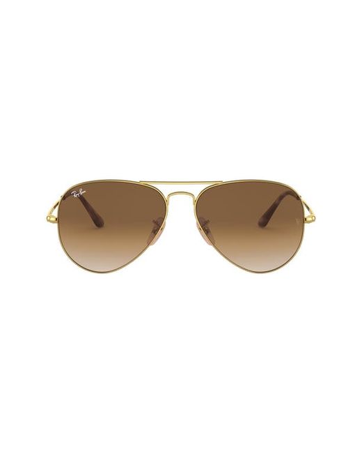 Ray-Ban 58mm Aviator Sunglasses in Gold Gradient at