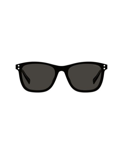 Levi's 53mm Mirrored Rectangle Sunglasses in Black/Grey at