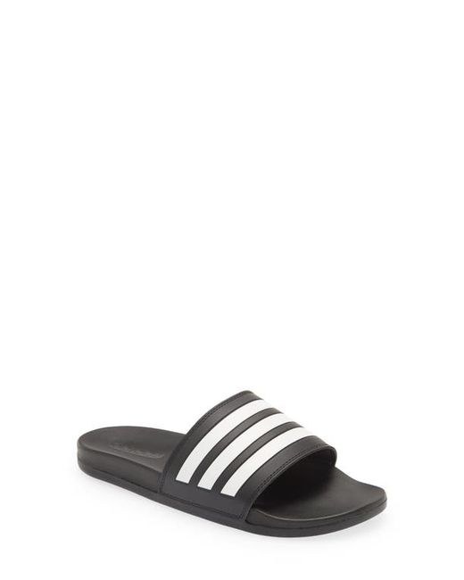 Adidas Adilette Comfort Slide Sandal in Black at 10