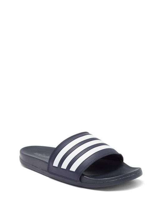 Adidas Adilette Comfort Slide Sandal in White at 11