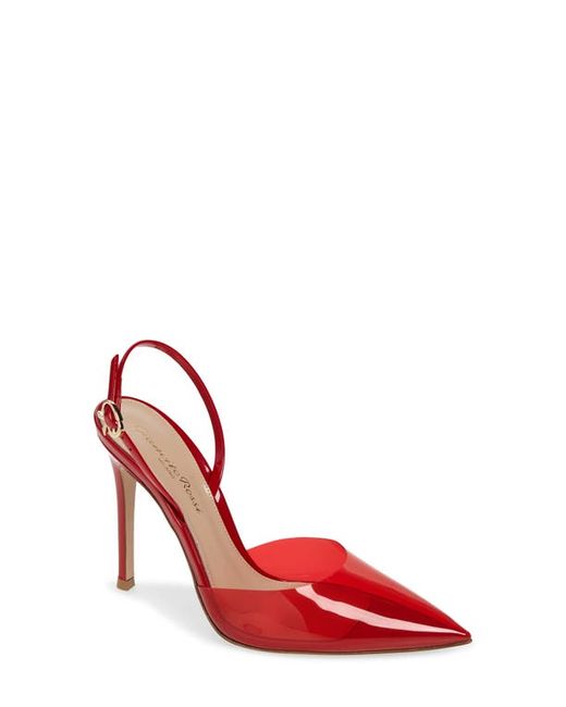 Gianvito Rossi Ribbon Pointed Toe Slingback Pump in at