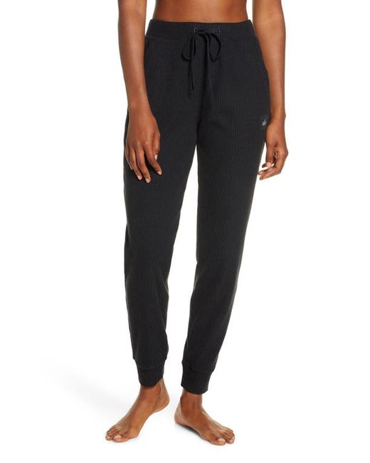 Alo Muse Ribbed High Waist Sweatpants in at