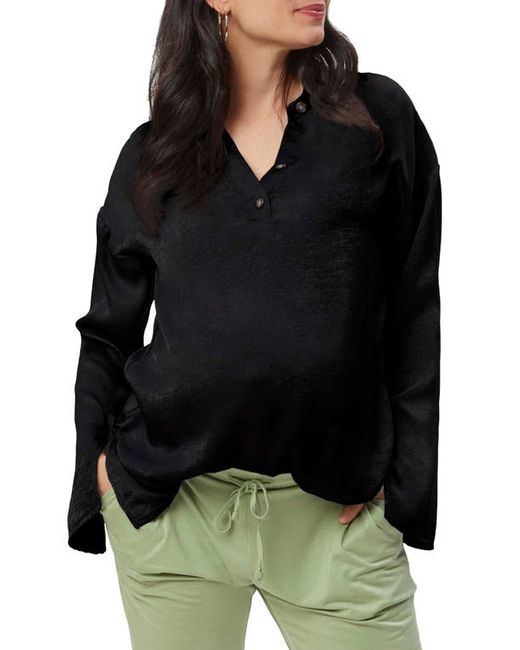 Stowaway Collection Suzie Long Sleeve Maternity Top in at