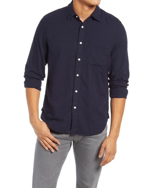 Kato Slim Fit Double Gauze Organic Cotton Button-Up Shirt in at