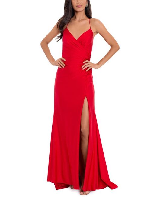 Xscape Ruched Trumpet Gown in at