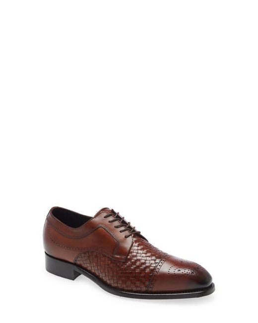 J And M Collection Ellsworth WovenWater Resistant Cap Toe Derby in at