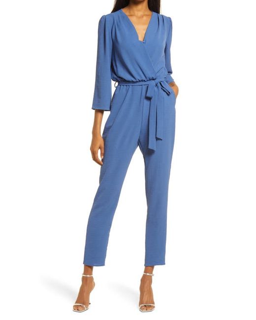 Fraiche by J Long Sleeve Belted Jumpsuit in at