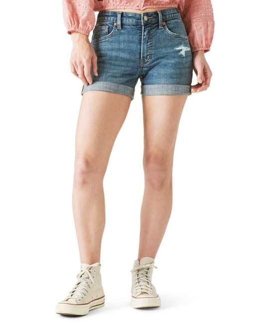Lucky Brand Ava Ripped Denim Shorts in at