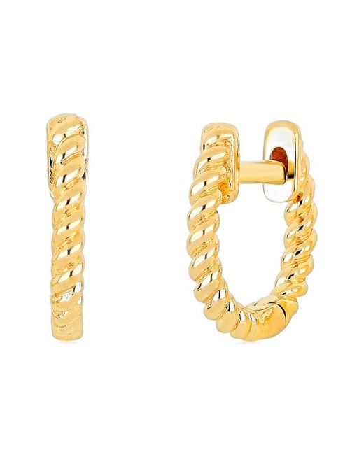 EF Collection Gold Twist Single Huggie Hoop Earring in at
