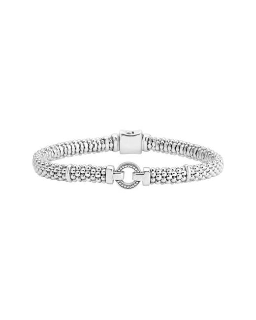 Lagos Enso Boxed Circle Station Caviar Rope Bracelet in at
