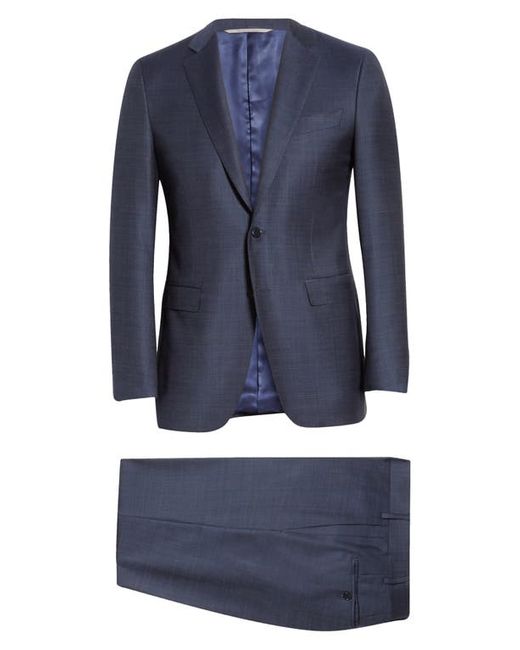 Canali Milano Trim Fit Solid Wool Suit in at