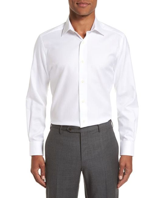 David Donahue Trim Fit Cotton Dress Shirt in at 15.5 32