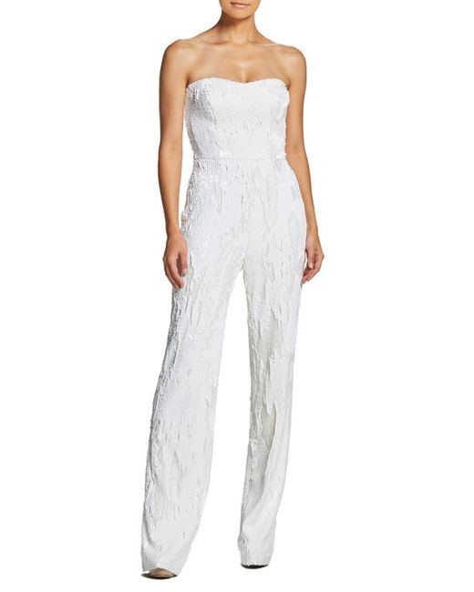Dress the population Andy Sequin Strapless Jumpsuit in at