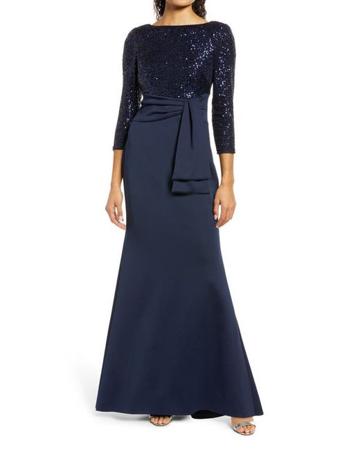 Eliza J Sequin Bodice Gown in at