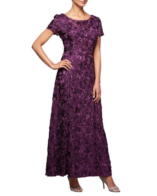 Alex Evenings Embellished Lace A-Line Gown in at