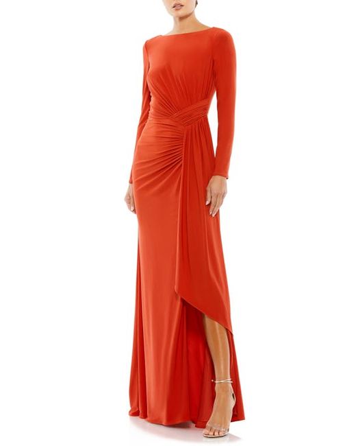 Mac Duggal Long Sleeve Jersey Evening Gown in at
