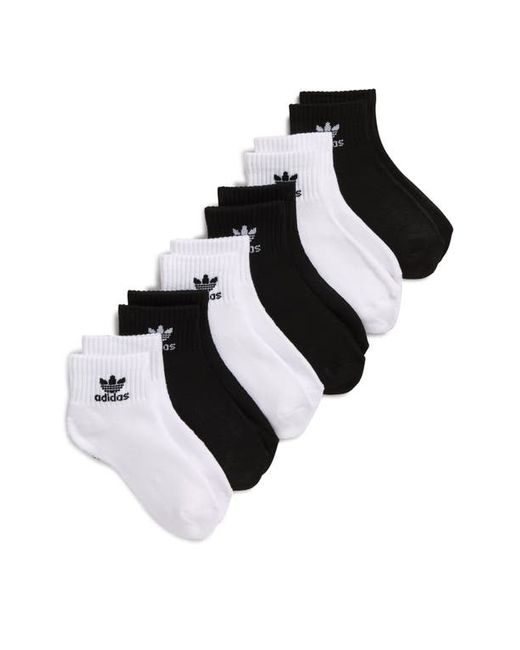 Adidas Trefoil Assorted 6-Pack Quarter Socks in at