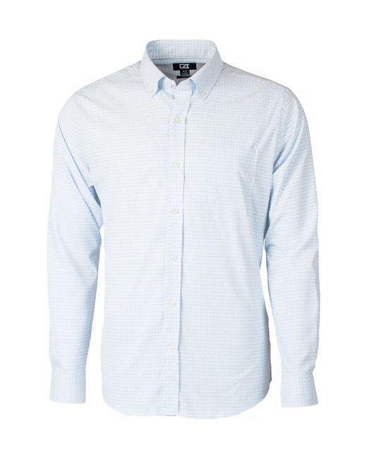 Cutter and Buck Versatech Tattersall Classic Fit Button-Up Performance Shirt in at