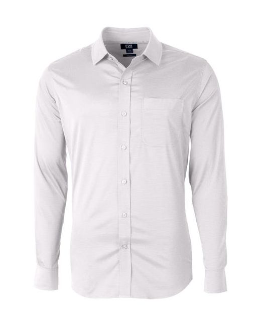 Cutter and Buck Versatech Geo Dobby Classic Fit Button-Up Performance Shirt in at