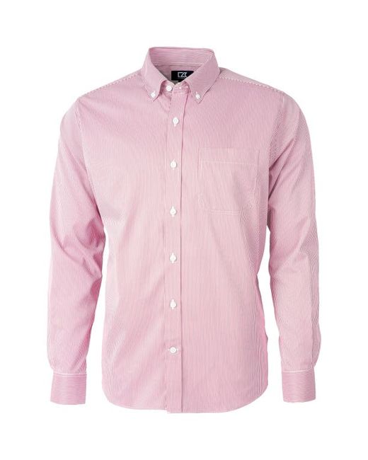 Cutter and Buck Versatech Pinstripe Classic Fit Button-Up Performance Shirt in at