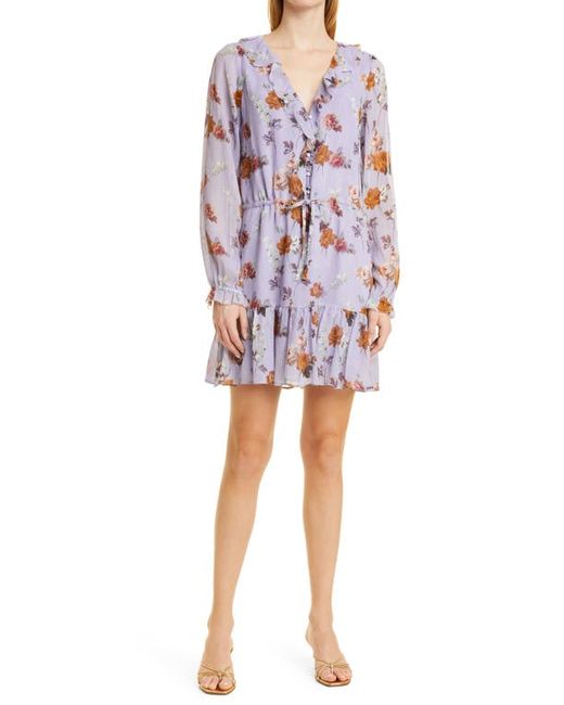 Paige Anjelina Floral Print Long Sleeve Silk Dress in at