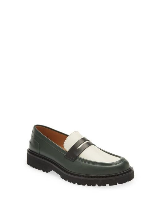 Vinnys Richie Penny Loafer in White Black at