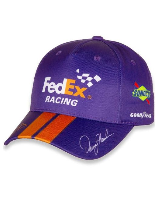 Joe Gibbs Racing Team Collection Orange Denny Hamlin FedEx Uniform Adjustable Hat at One Oz