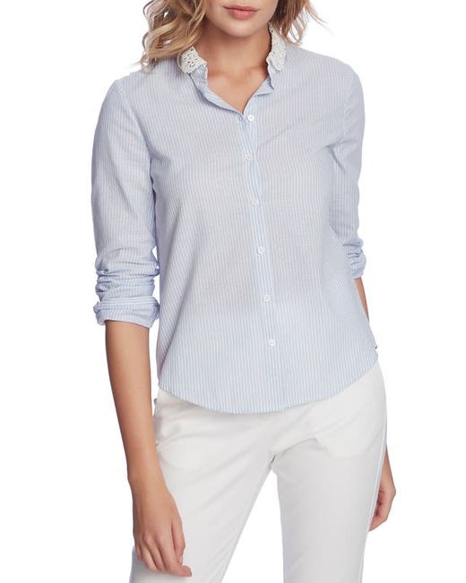 Court & Rowe Spring Stripe Lace Collar Shirt in at