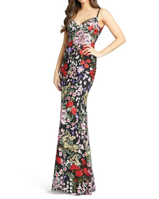 Mac Duggal Floral Embroidered Gown in at