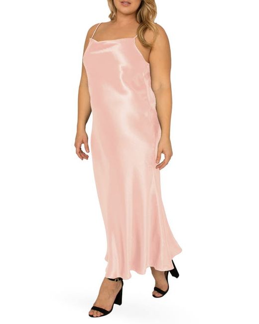 Standards & Practices Cowl Neck Satin Slipdress in at
