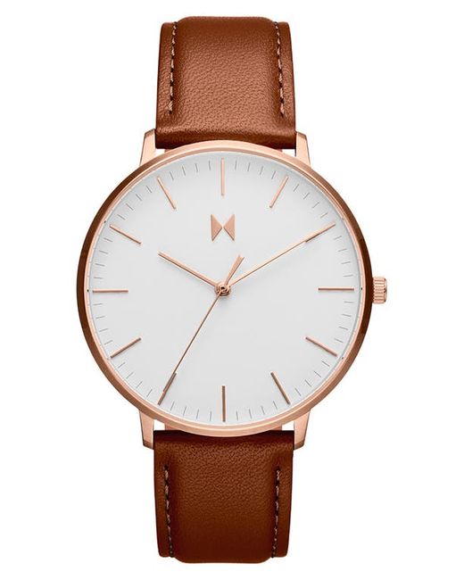 Mvmt Legacy Slim Leather Strap Watch 42mm in at