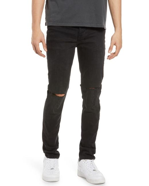 Ksubi Chitch Krow Krushed Ripped Skinny Fit Stretch Jeans in at