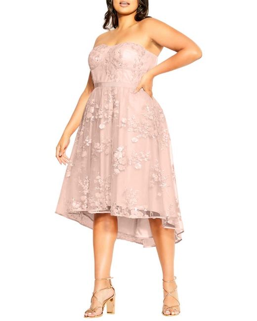 City Chic Ambrosia Fit Flare Sequin Floral Dress in at