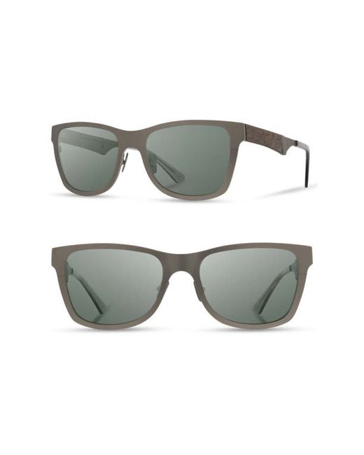 Shwood Canby 54mm Polarized Sunglasses in Gunmetal/Elm at