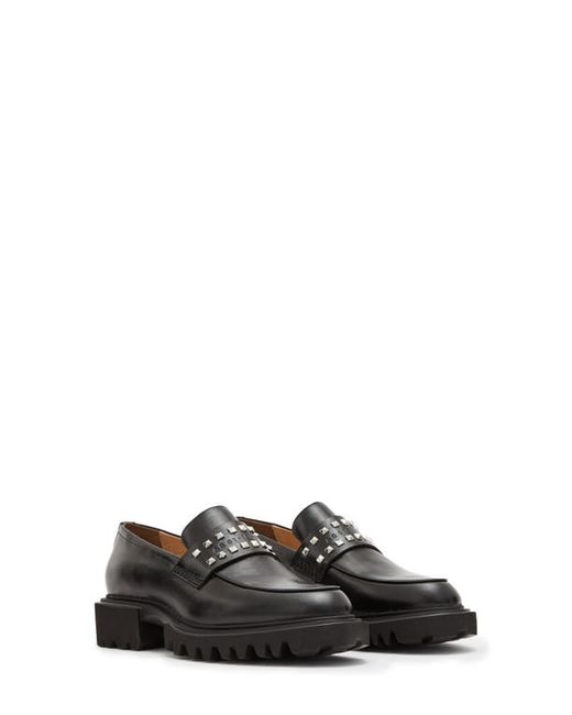 AllSaints Lola Studded Loafer in at