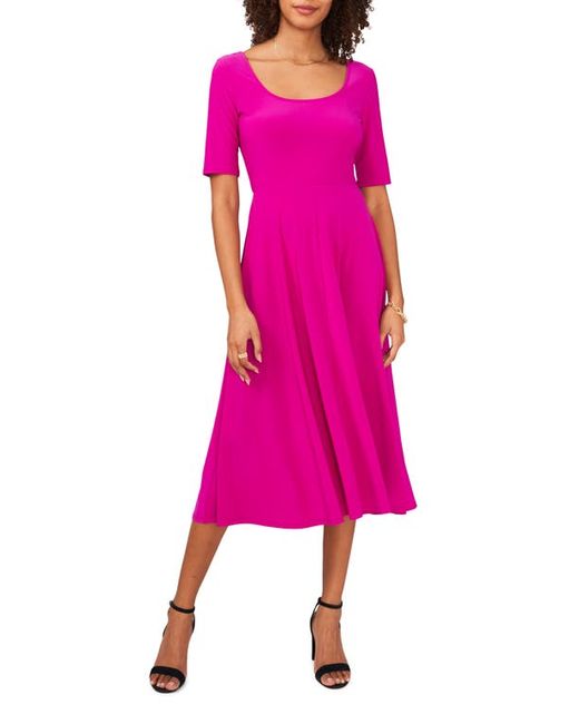 Chaus Elbow Sleeve Fit Flare Knit Midi Dress in at