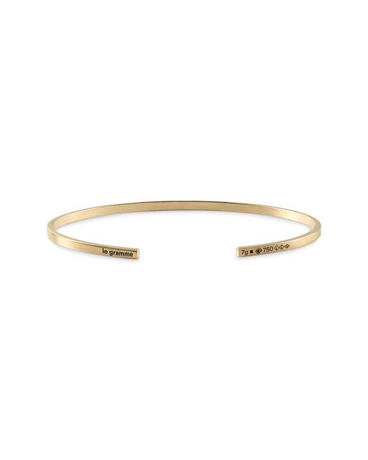 Le Gramme 18K Gold Ribbon Cuff Bracelet in at