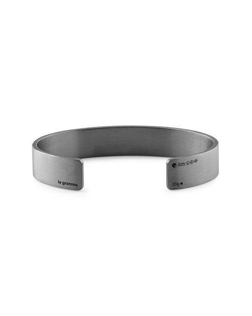 Le Gramme 33G Brushed Sterling Cuff Bracelet in at