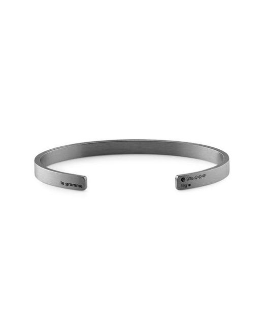 Le Gramme 15G Brushed Sterling Cuff Bracelet in at