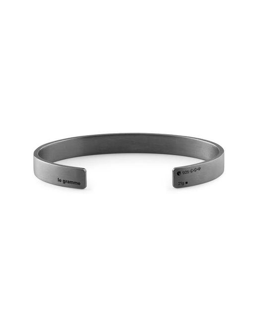 Le Gramme 21G Brushed Sterling Cuff Bracelet in at