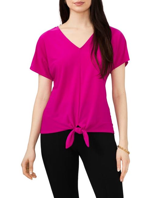 Chaus V-Neck Tie Front Top in at