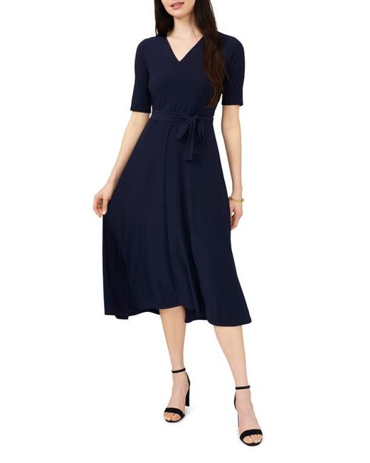Chaus V-Neck Belted Midi Dress in at