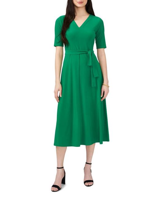 Chaus V-Neck Belted Midi Dress in at