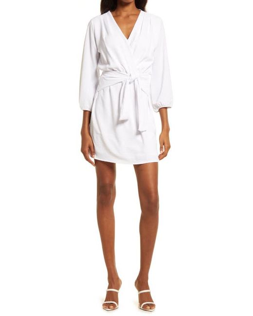 Fraiche by J Long Sleeve Tie Front Dress in at