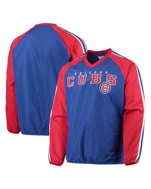 G-iii Sports By Carl Banks Chicago Cubs Kickoff Raglan V-Neck Pullover Jacket at