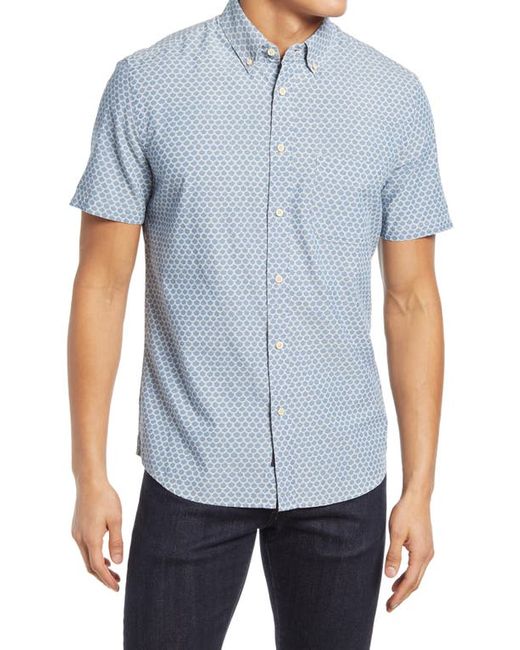 Faherty Playa Regular Fit Print Short Sleeve Button-Down Shirt in at