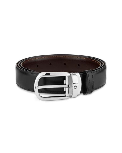 Montblanc Horseshoe Buckle Reversible Leather Belt in at