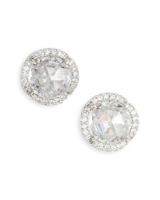 Kate Spade New York that sparkle large pavé stud earrings in Clear at