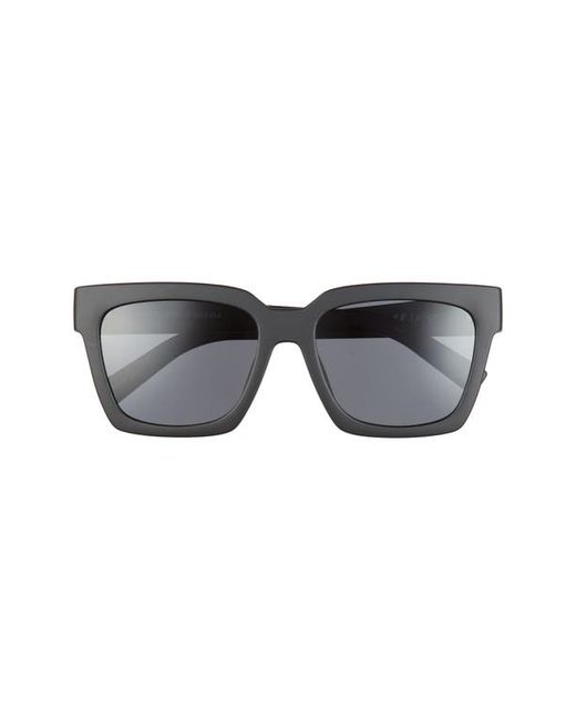 Le Specs 56mm Weekend Riot Sunglasses in Matte Smoke Mono at